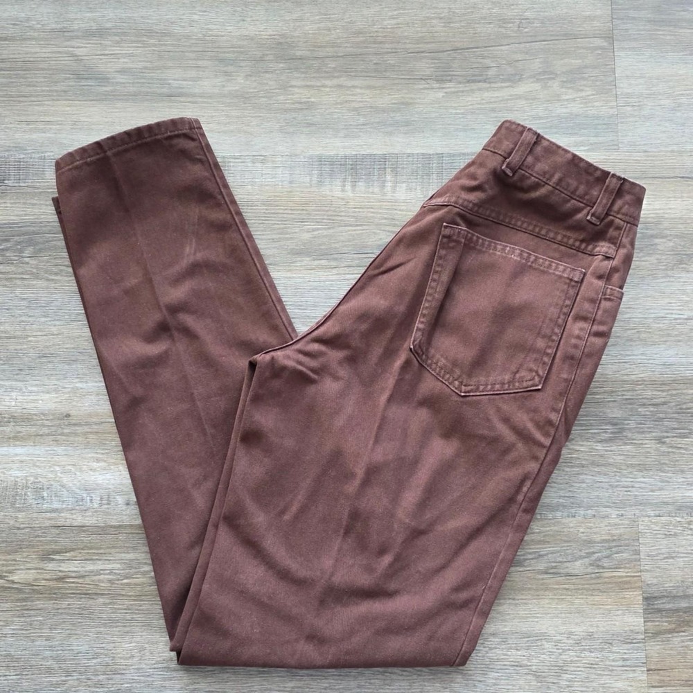 Talbots Vintage 90s Brown High Waisted Mom Jeans Tapered Leg USA Made 8